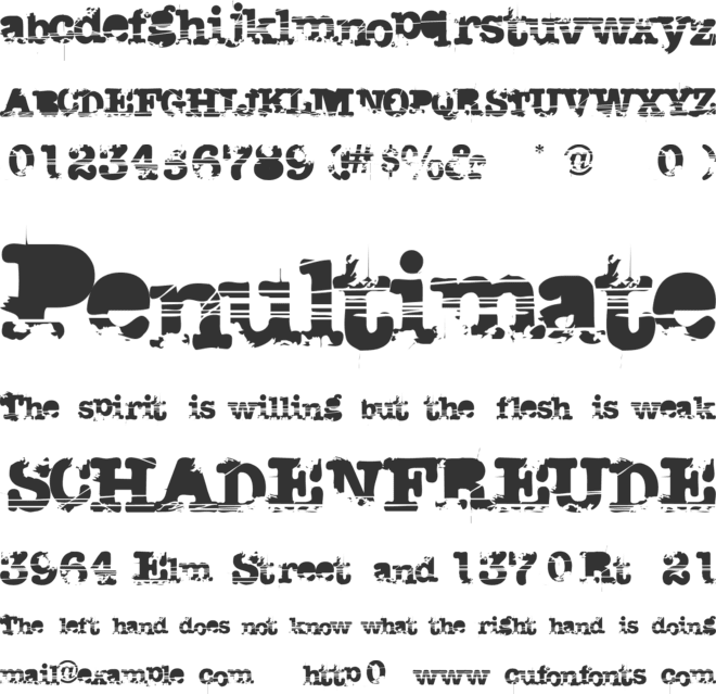 Sacrafical font preview