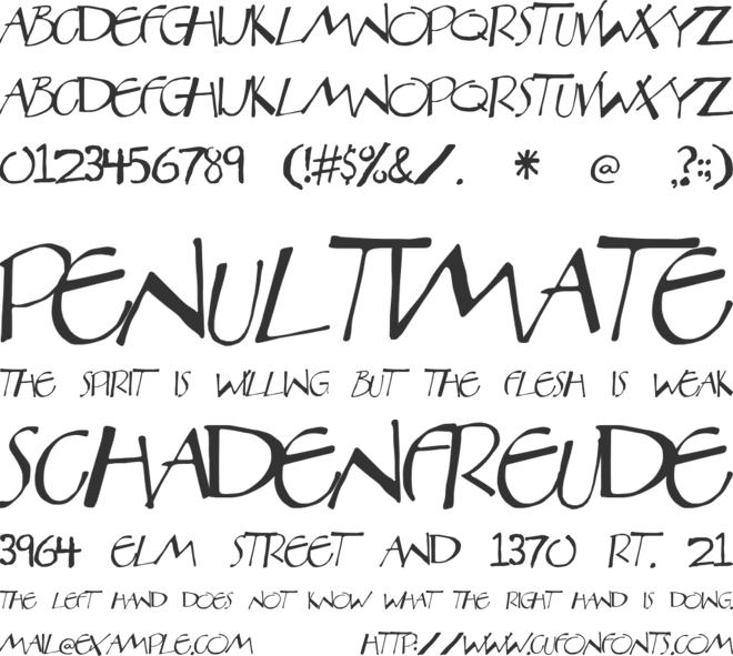 Aberration font preview