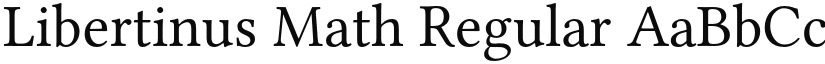Libertinus Math Regular font