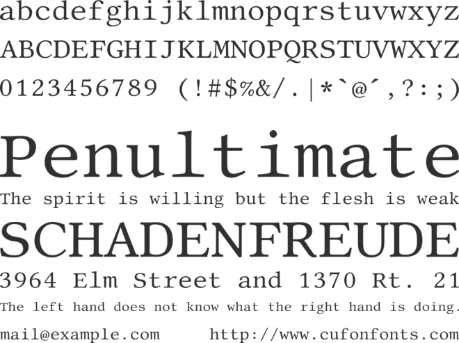Libertinus Mono font preview