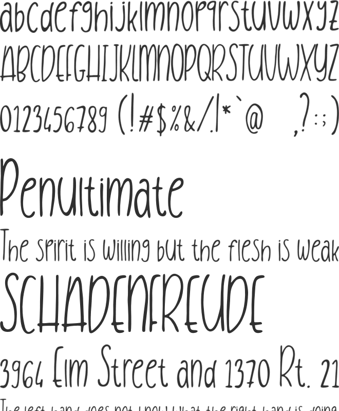 After Sunset font preview