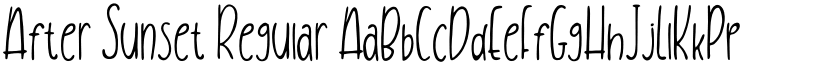 After Sunset Regular font