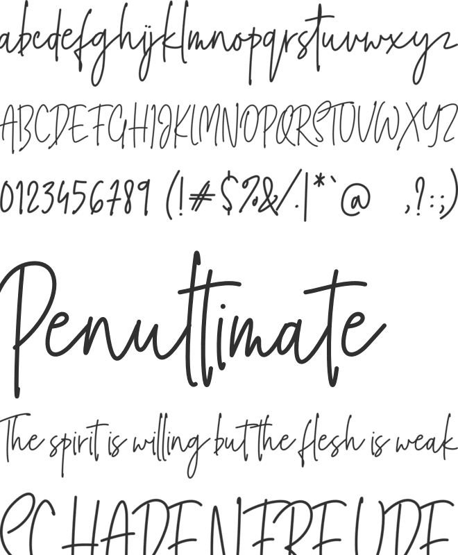 The Gwathmey font preview