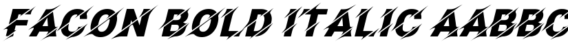 Facon Bold Italic font
