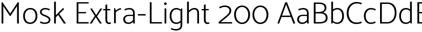 Mosk Extra-Light 200 font