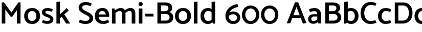 Mosk Semi-Bold 600 font