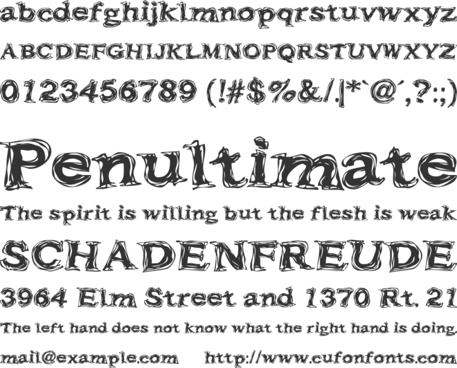 Frazzle font preview