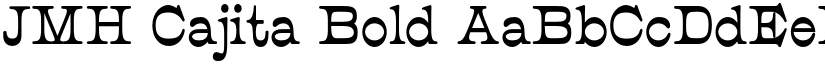 JMH Cajita Bold font