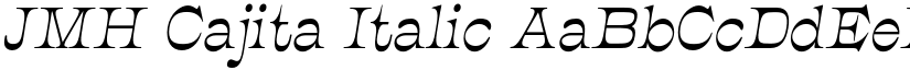JMH Cajita Italic font