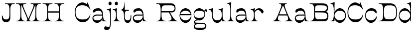 JMH Cajita Regular font