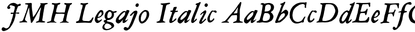 JMH Legajo Italic font