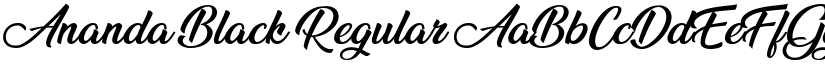 Ananda Black Regular font