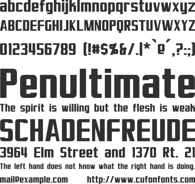 Virtucorp font preview