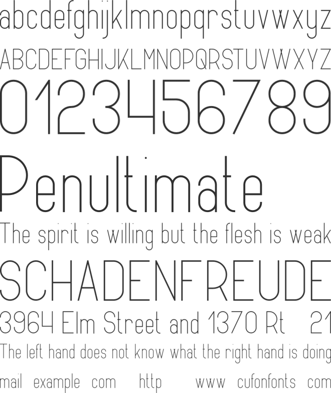 Opinio font preview