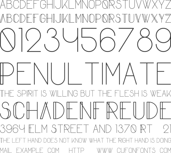 Komorebi font preview