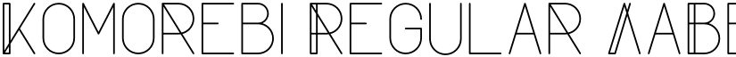 Komorebi Regular font
