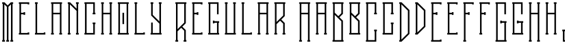 Melancholy Regular font