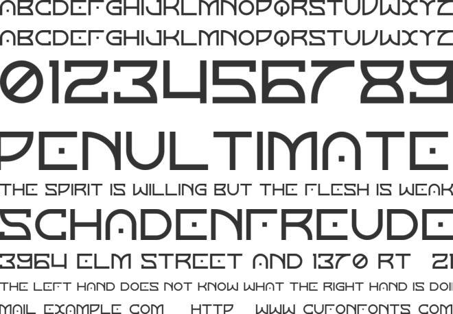 Horizon font preview