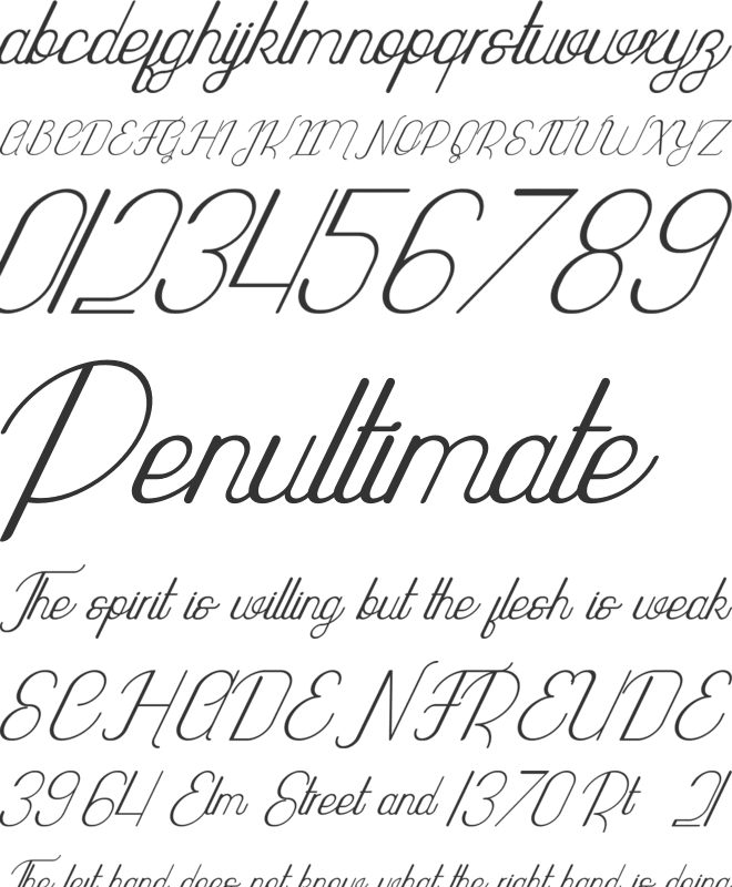 Highway font preview