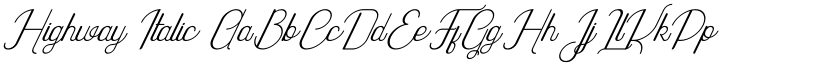 Highway Italic font