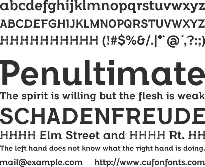 Flamante SemiSlab font preview