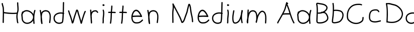 Handwritten Medium font