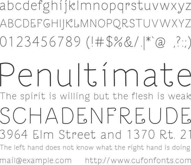 Dacha font preview