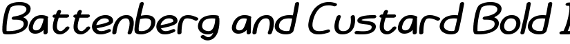 Battenberg and Custard Bold Italic font