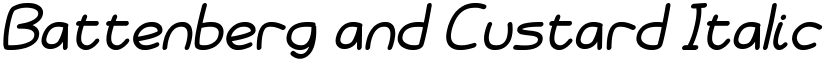 Battenberg and Custard Italic font