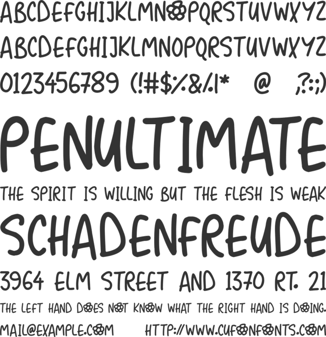 Flower Powers font preview