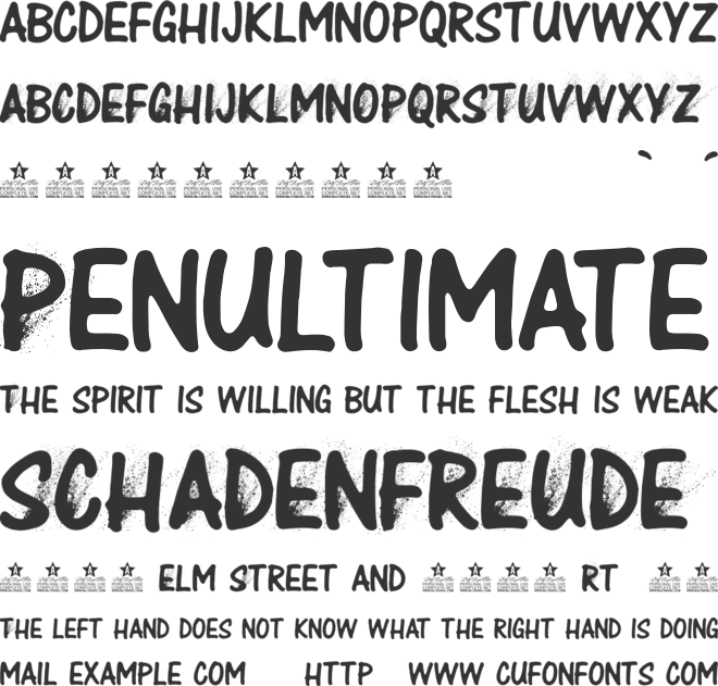 THE CURE Personam Use font preview