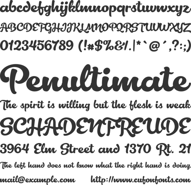 Lactosa font preview