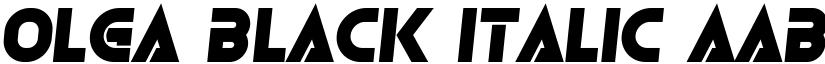 Olga Black Italic font