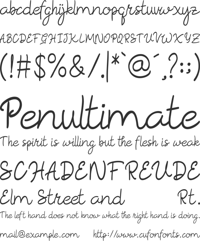 Rosella font preview