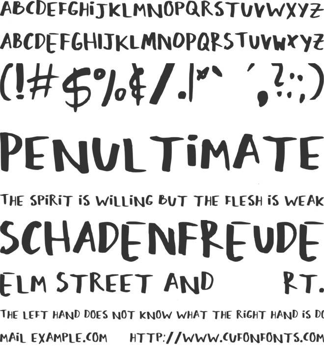 Loving Memories font preview