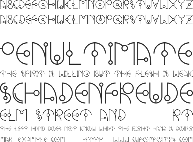 UFO NEST font preview