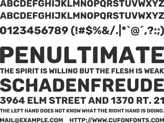 Cunia font preview