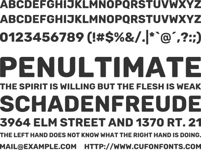 Cunia font preview
