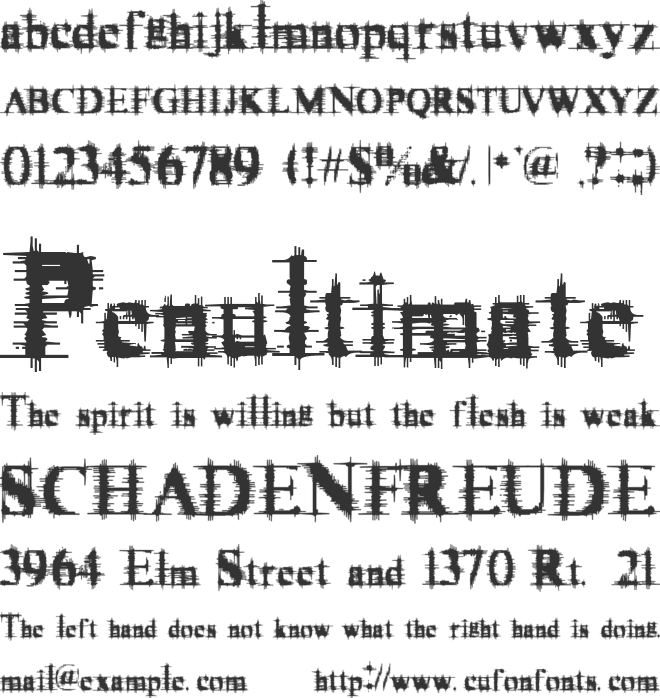 Cymptums font preview