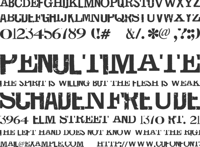 Jailbird Jenna font preview