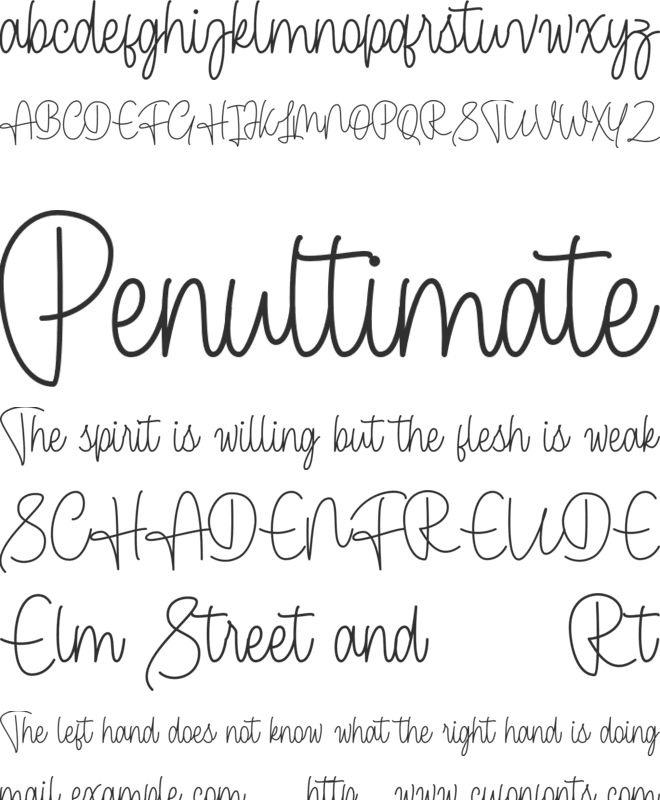Cendolita Script Free font preview