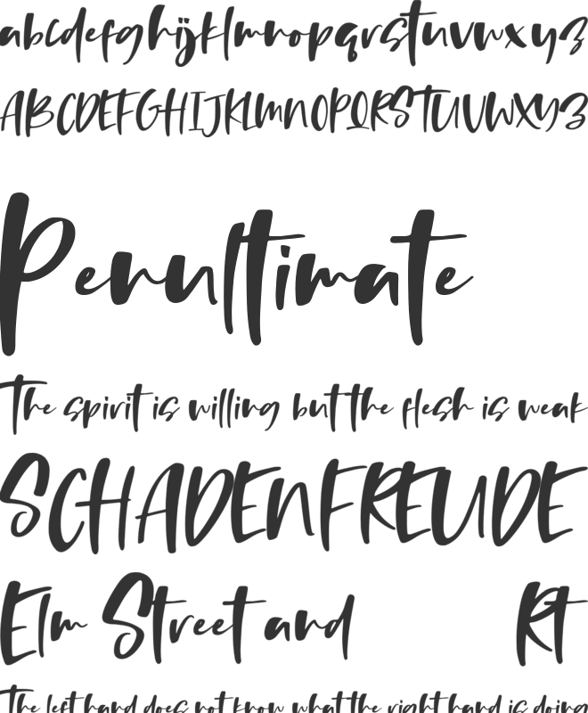 Thursday Vibes font preview