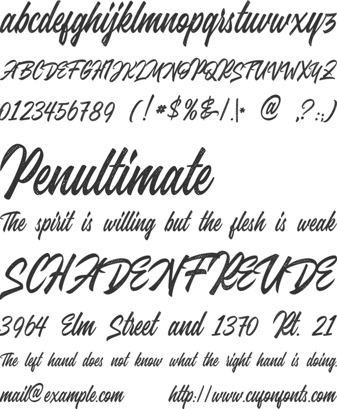 Juvenile font preview