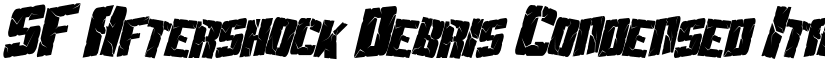 SF Aftershock Debris Condensed Italic font