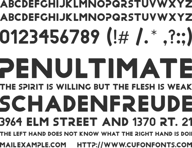 Current font preview