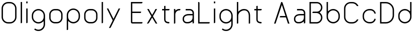 Oligopoly ExtraLight font