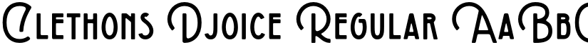 Clethons Djoice Regular font