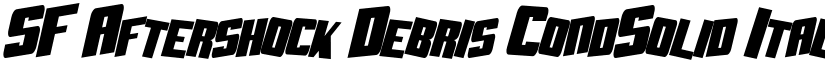 SF Aftershock Debris CondSolid Italic font