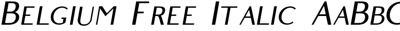 Belgium Free Italic font