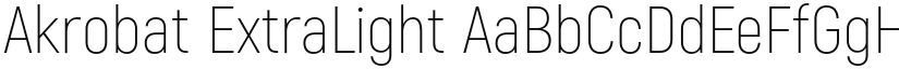 Akrobat ExtraLight font